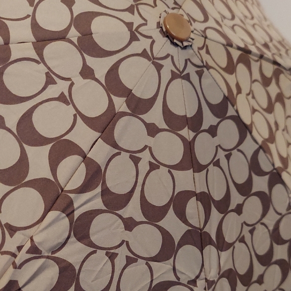 Coach Signature Umbrella, Brown & Tan - Picture 4 of 11